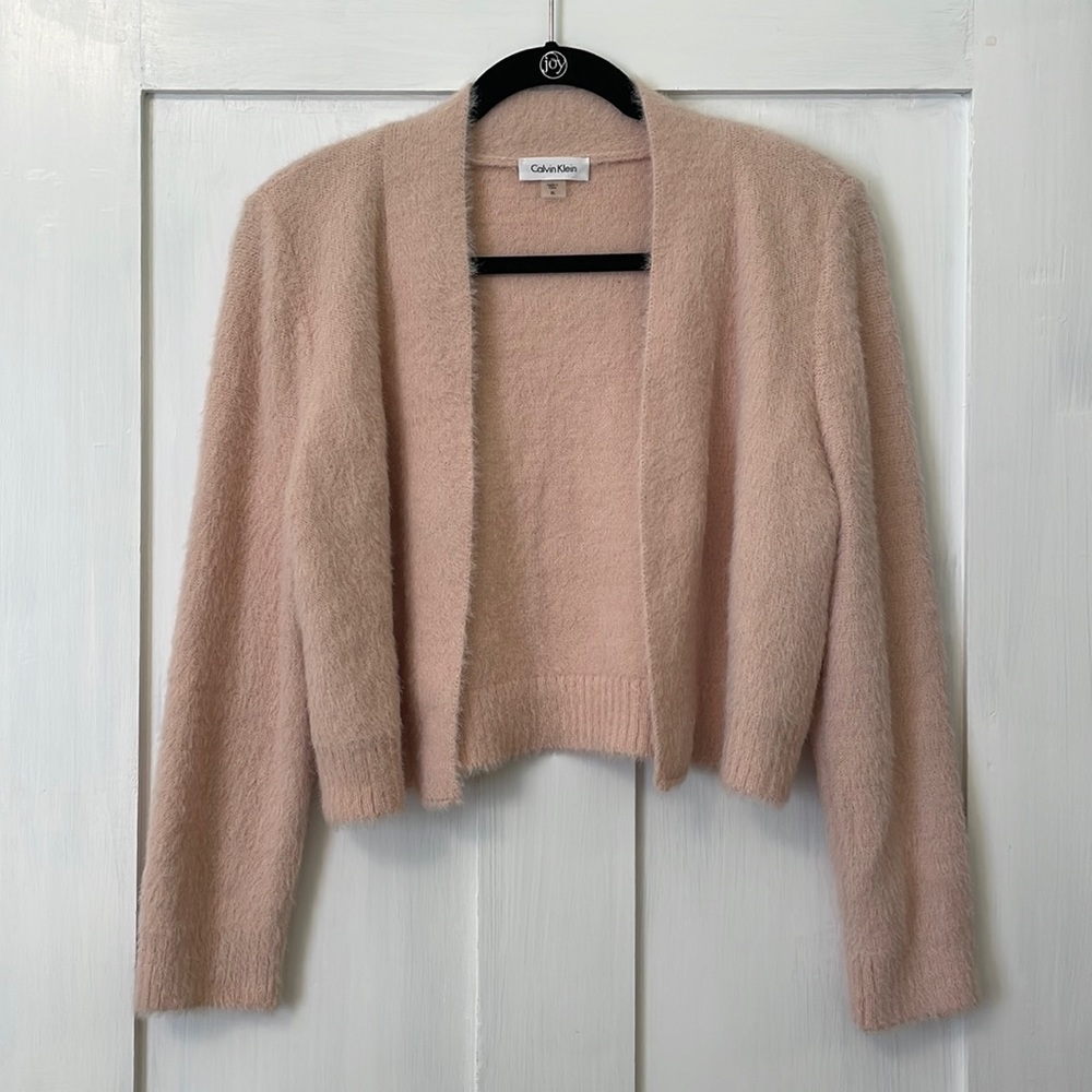 Calvin Klein Fuzzy Cropped Cardigan